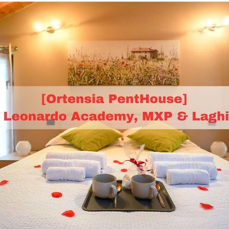 Ortensia Penthouse Leonardo Academy, Mxp & Laghi Sesto Calende Exterior foto
