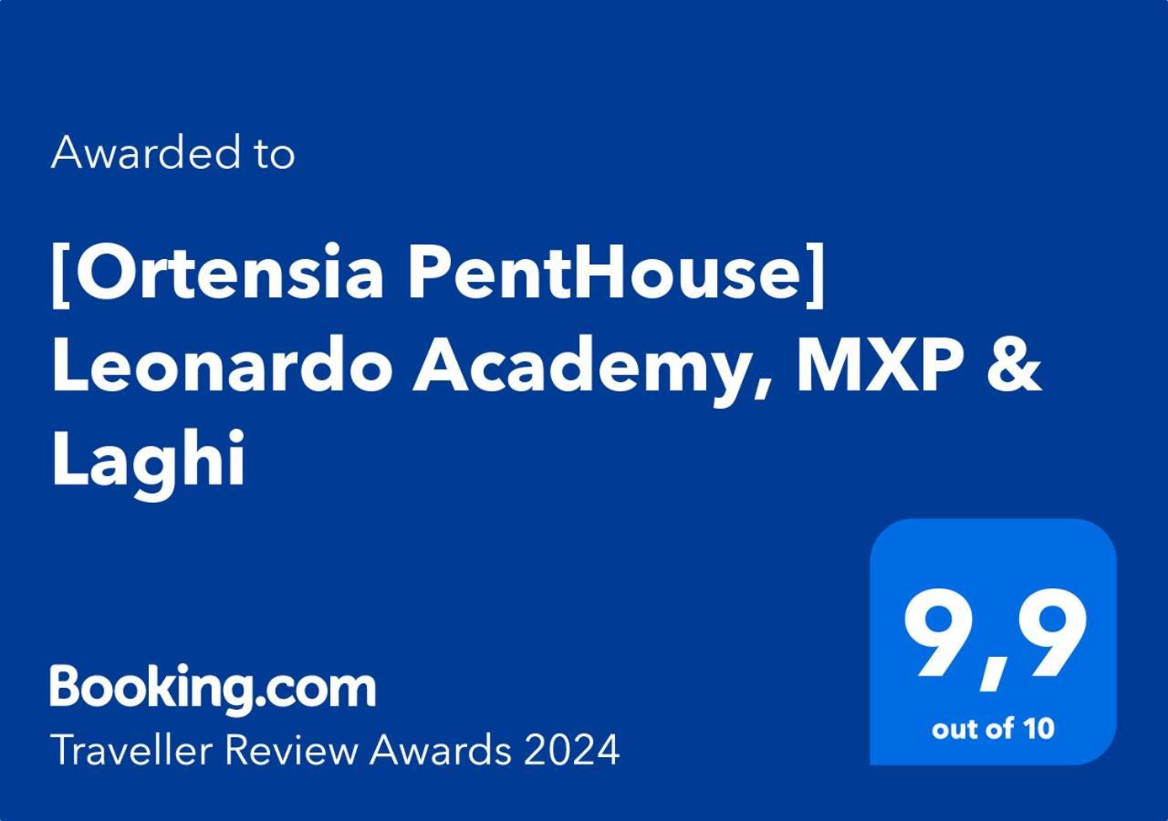 Ortensia Penthouse Leonardo Academy, Mxp & Laghi Sesto Calende Exterior foto